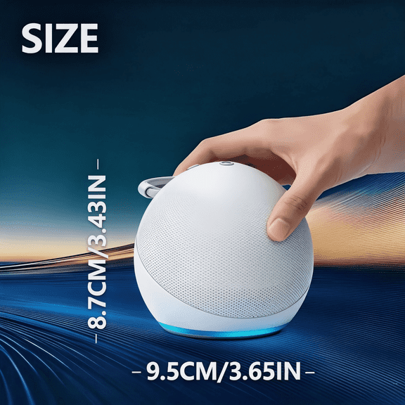 Portable Mini Spherical Bluetooth Speaker, Wireless TWS Stereo Subwoofer with Bottom RGB Light Ring, Hi-Fi Clear Sound, Small Smart Speaker for Party Camping Travel, Great Mother’s Day Easter Holiday