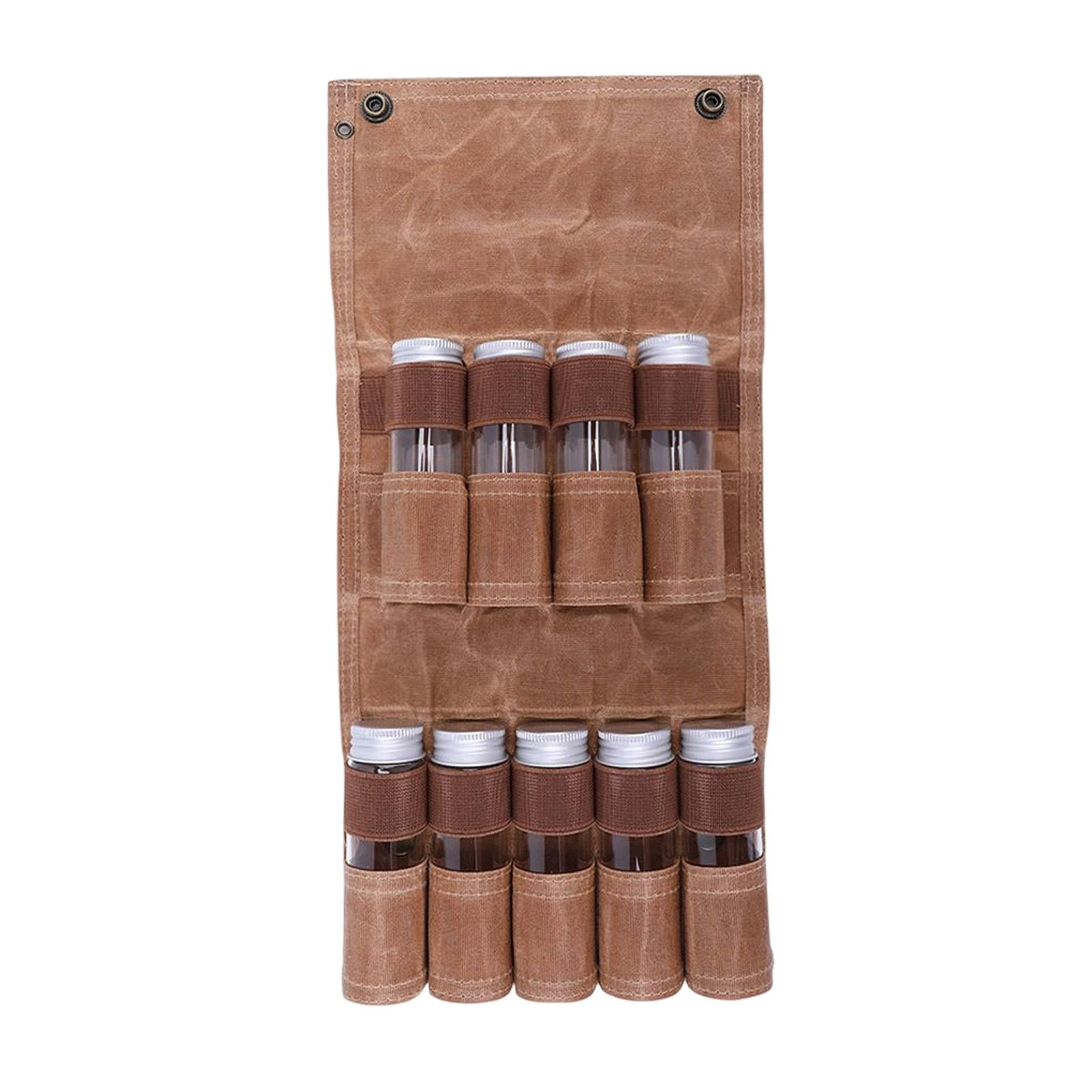 Portable Spice Seasoning Bag with Mini Condiment Bottle,Camping