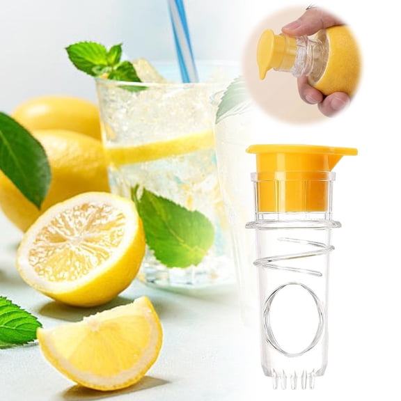 Portable Spiral Hand Lemon Lime Juicer Mini Twist Citrus Squeezer Clear Plastic Fruit Extracting Tool for Cold Drinks Cocktail Homemade Beverage Bar Kitchen Drink Making Gadget