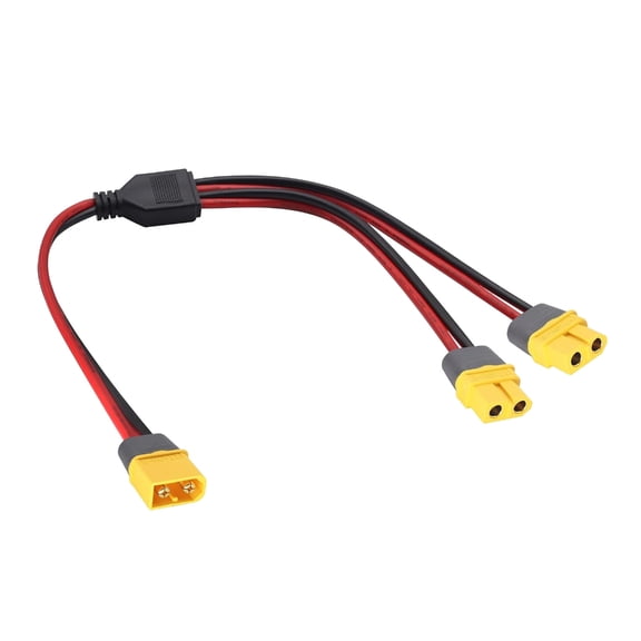 Portable Splitter Cable, Male to 2 Female Parallel Adapter Wire with Strain Relief, 25Cm 14AWG Cable for Solar Power or