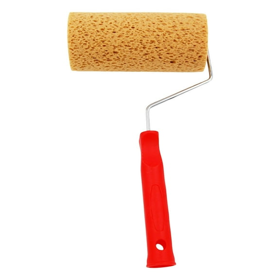 Portable Sponge Paint Roller Art Decorated House Painting Painting Supplies Smooth DIY Tool for Garden Office Interior Texture Painting Door , Red