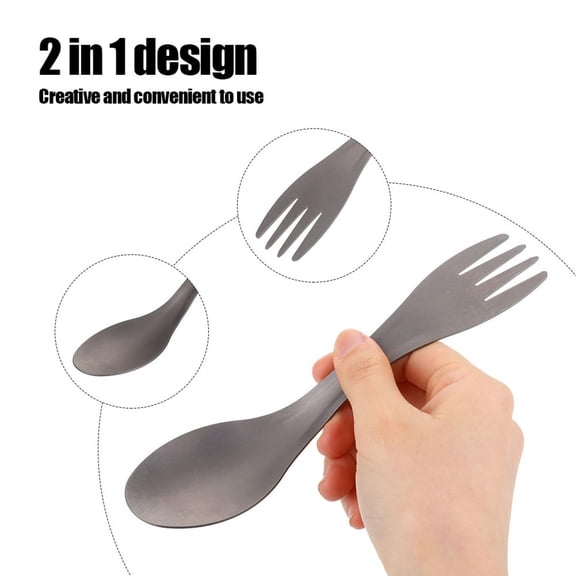 Portable Spoon Fork Combo, Versatile Camping Utensil, Backpacking, Hiking, Outdoors For Household Use Camping Travel