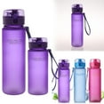 thumbnail image 1 of Portable Sports Hydration Bottle Fitness Water Bottle Large Capacity Lightweight Water Bottle With Comfortable Strap For Cycling Outdoor Sports/ Frosted Sports Water Bottle Purple 560, 1 of 9