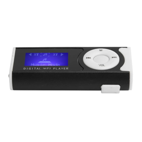 Portable Sports MP3 Flashlight Mini BackClip LCD Screen Music Media Player(Black )