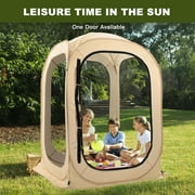 Portable Sports Tent Pop up, 51in Screen House Instant Screen Tent Pod, Outdoor Weatherproof Pop up Canopy with Clear View for Camping Patio, Garden with Carry Bag