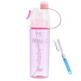 thumbnail image 1 of Portable Sports Water Bottle with Spray Mist and Measurement for Adult, Blue, 600ml,Free Bottle Brush Included, 1 of 6
