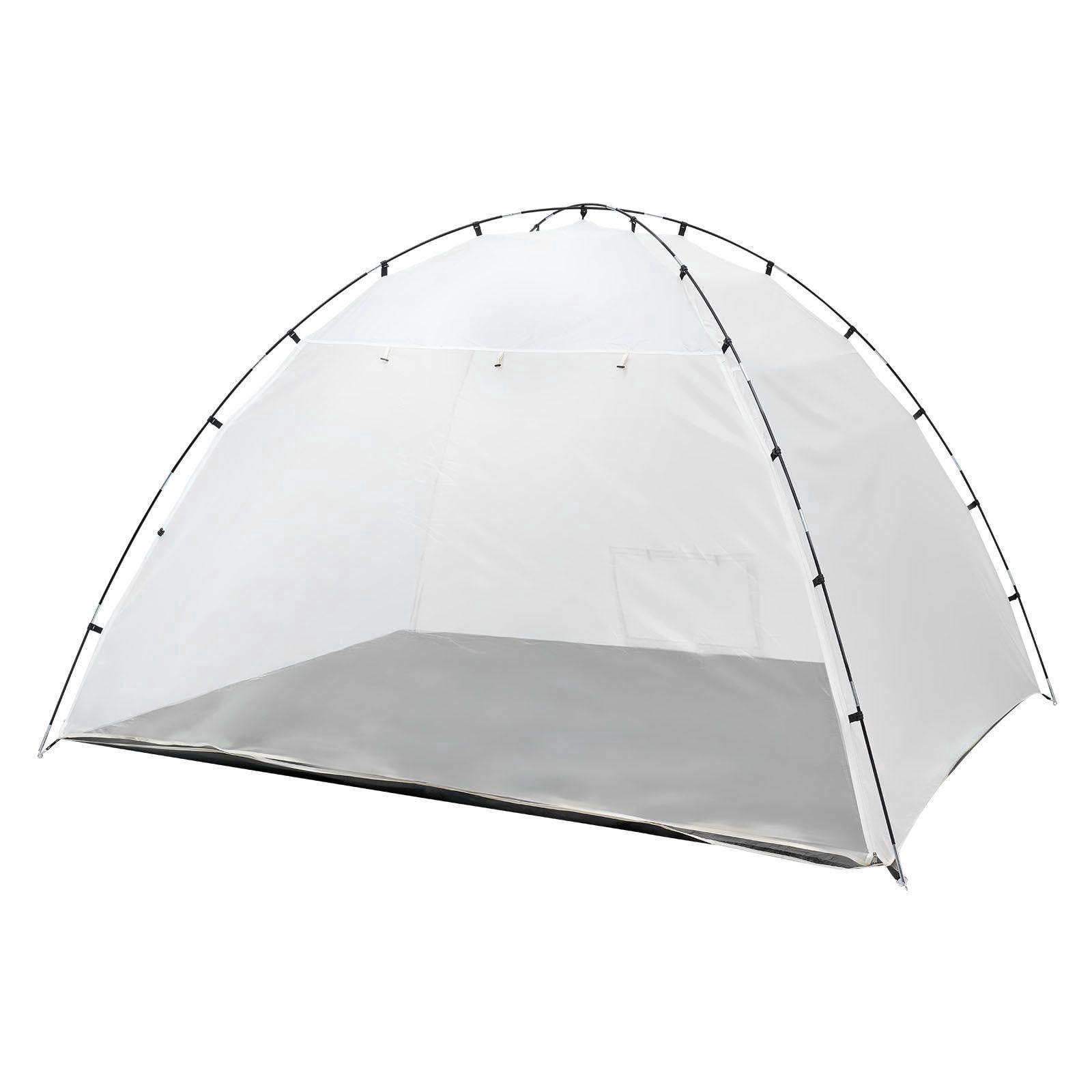 Portable Spray Paint Tent 115.35 x 90.55 x 74 Inches with Built In Floor and Mesh Screen Workbench for Cabinets Chairs Tables