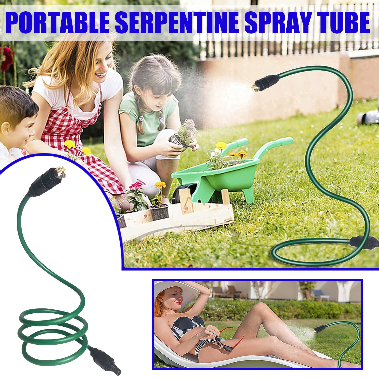 Portable Sprayer Spray Tube Irrigation Flexible Hose Serpentine