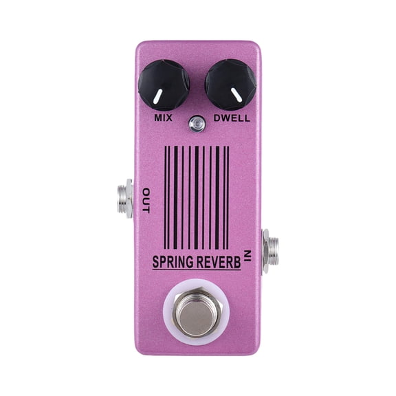 Portable Spring Reverbs Guitar Pedal with Retro Sound and Metal Housing Aluminum Alloy Texture for Electric Guitar