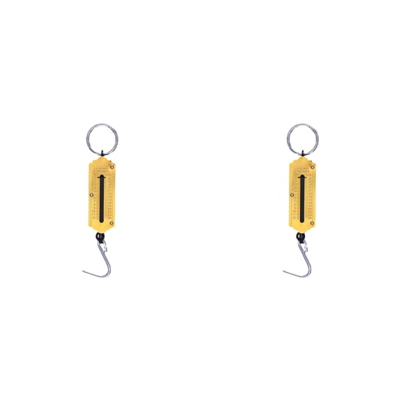 Portable Spring Scale Durable Mechanical Fishing Weight Scale 1pc, 16.5x4x2.5 cm, Yellow 2PCS