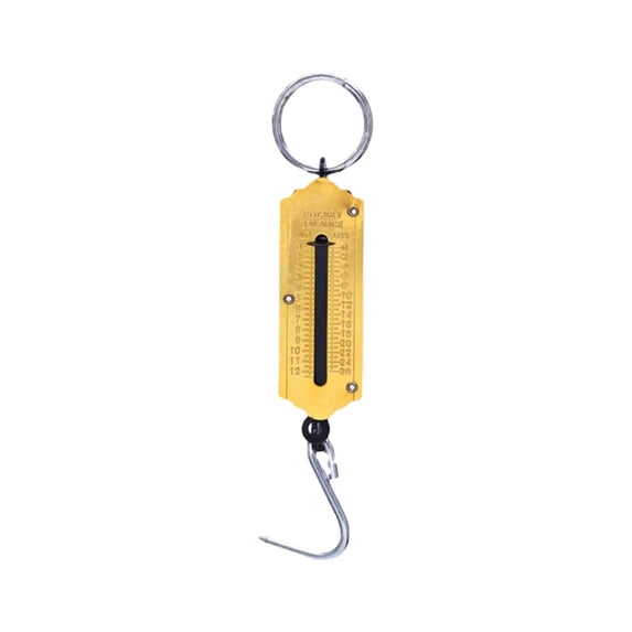 Portable Spring Scale for Fishing Gear — Mechanical Fishing Weight Scale Handheld Aluminum Tube Weighing Tool Portable and 1pc