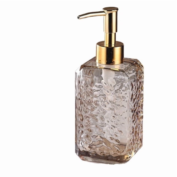 Portable Square Amber Hand Sanitizer Bottle - Push Type Empty Dispensing Bottle for Travel Essentials