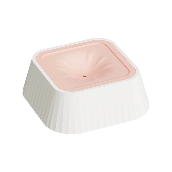 Portable Square Spill Floating Bowl Stable Pet Slow Drinking Water Feeder Anti Splash with Floating Disk for Large Medium Small Dogs Cats Non Pet Drinking Station for Car Indoor Outdoor Travel
