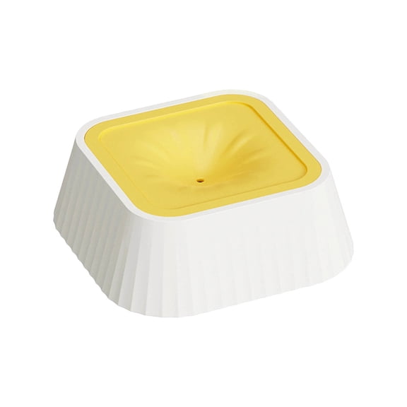 Portable Square Spill Floating Bowl Stable Pet Slow Drinking Water Feeder Anti Splash with Floating Disk for Large Medium Small Dogs Cats Non Pet Drinking Station for Car Indoor Outdoor Travel