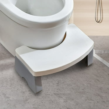 Portable Squat Toilet Potty Stool Foldable 7" Plastic Step Stool for Adults,White