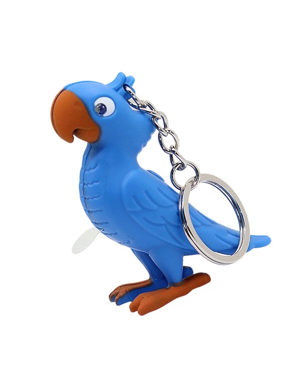 Portable Squeeze Activated Bird Keychain With LED Lighting Unique Key Rings Accessory For Dark Environment Visibility