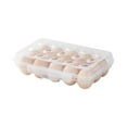 thumbnail image 1 of Portable Stackable Egg Storage Box Food Grade Plastic Refrigerator Organizer Space-Saving Kitchen Container with Hle Clear for Easy Visibility 1-Pack, 1 of 4