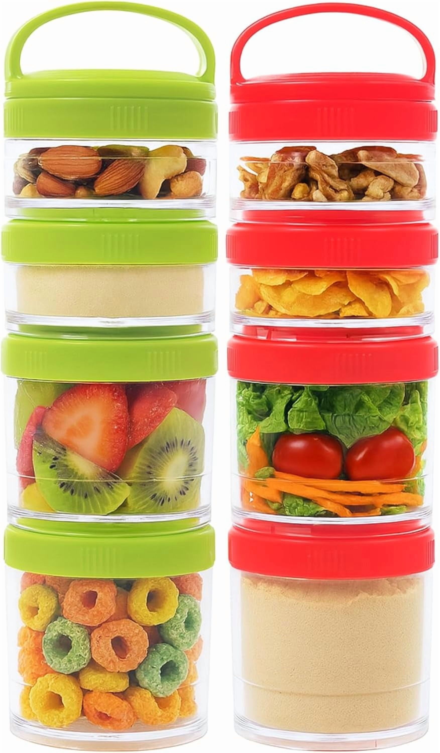 Portable Stackable Food Prep Containers 2 Pack – Airtight Leakproof ...