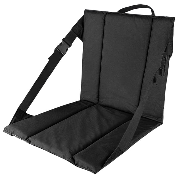 Portable Stadium Pad with Adjustable Shoulder Strap, Water-Resistant Foldable Design for Chairs