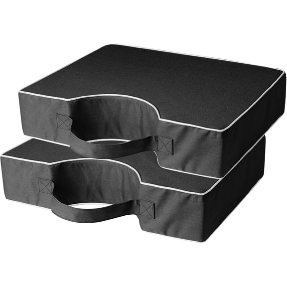 Portable Stadium Seat Cushions with Handle, Waterproof 600D Oxford Fabric, Extra Thick 3.9" Foldable Seat Cushion for Bleachers, Sports Events, Camping, Office Chairs, 2PCS