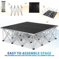 thumbnail image 1 of Toyandona Folding Stage, Black, Waterproof Coated Plywood, Aluminum Frame, Outdoor Use, 1 of 13