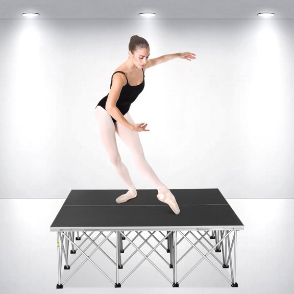Portable Stage Platform, 48 X 48 In Folding Stage Platform For Wedding Event Performance Floor
