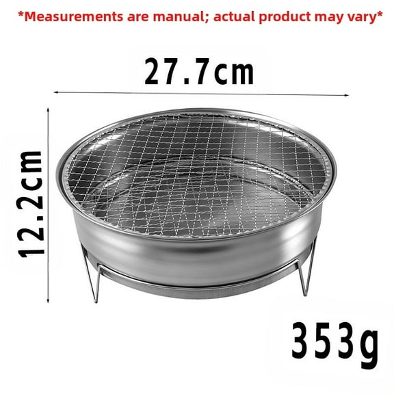 Portable Stainless Steel Charcoal Stove For Outdoor Indoor Bbq Grilling Tea