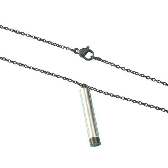 Portable Stainless Steel Cylinder Necklace for Ashes Waterproof Memory Pendant