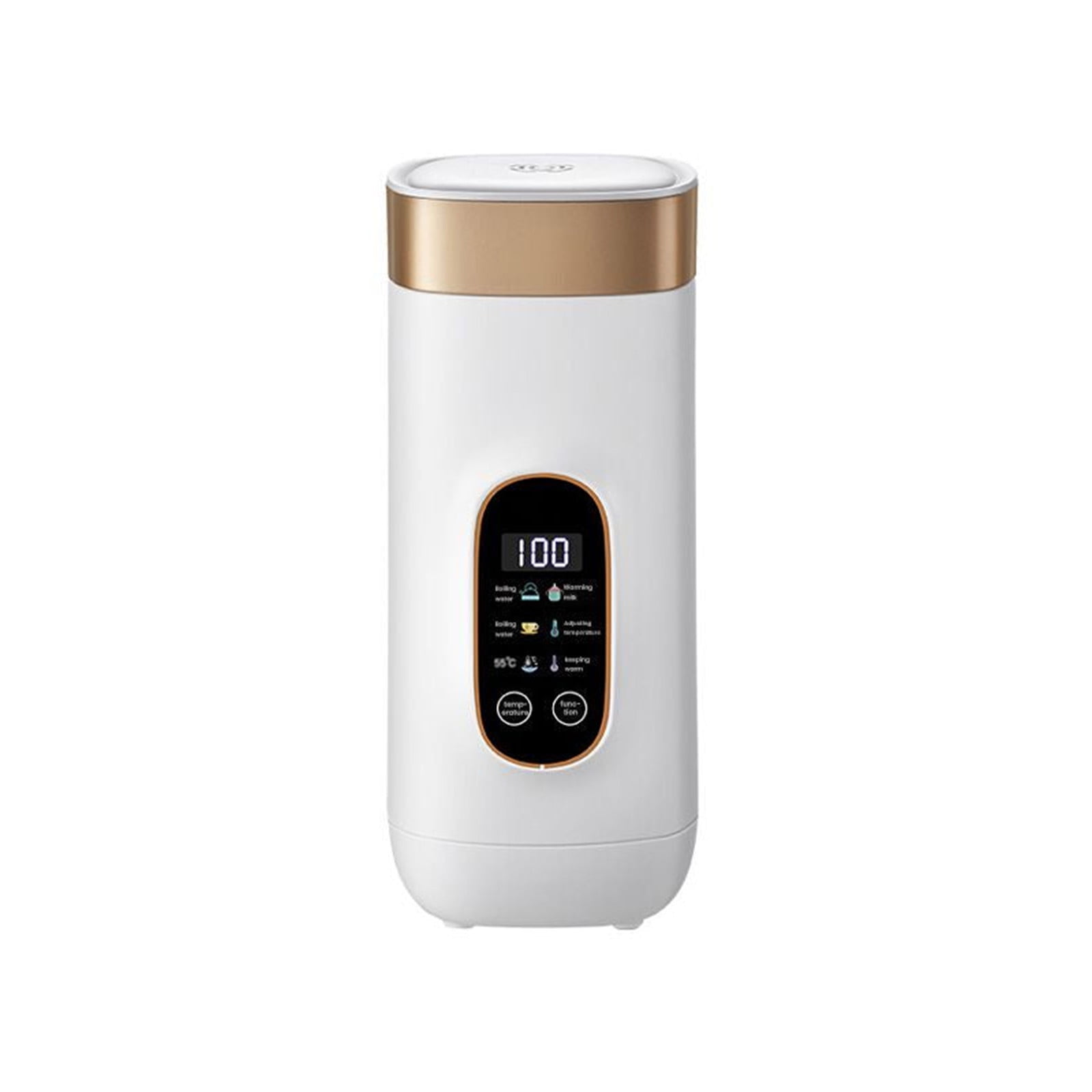 Portable Stainless Steel Electric Heating Cup, 12V Travel Kettle, Insulated Thermos, 0.8L Mini Water Boiler for Car Office Desk, Auto Shut Off Warmer Mug, A