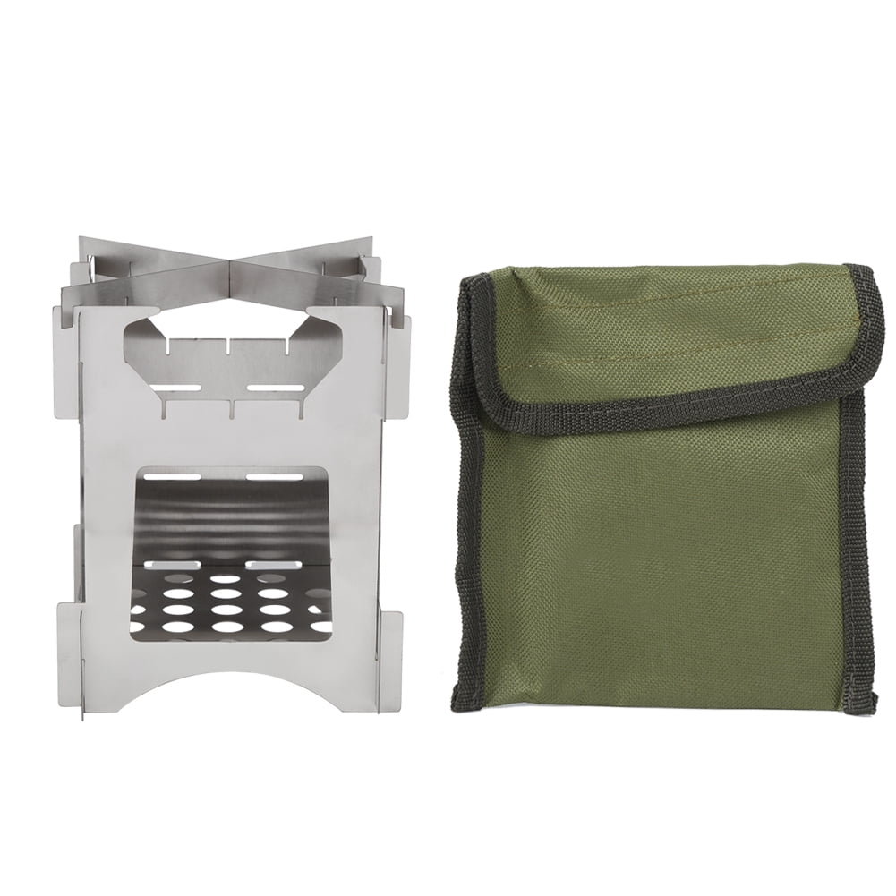 Portable Stainless Steel Folding Wood \n\nBurning Stove Mini Cooker for Outdoor Camping Travel Hiking Picnic Estrela