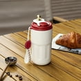 thumbnail image 1 of Portable Stainless Steel Insulated Coffee Mug with Temperature Display | 360° Leak-Proof Lid | 316 Stainless Steel Liner | Car Cup & Walking Mug | 16Oz Capacity | Red, 1 of 6