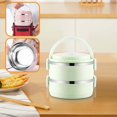 thumbnail image 1 of Portable Stainless Steel Lunch Box Bento Box with Lid,2 Tier Food Storage Container Food Storage Container, Portable & Leak-Proof Meal Prep Container for Kitchen Office,Green, 1 of 8