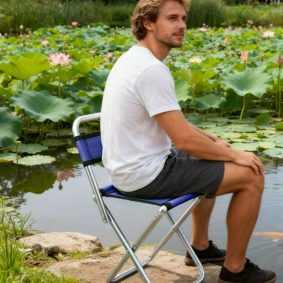 Portable Stainless Steel Outdoor Folding Chair for Fishing/Barbecue/Camping