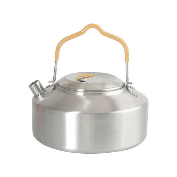 Portable Stainless Steel Outdoor Kettle 1L Capacity Camping Hiking Water Boiling Pot For Barbecue And Cooking