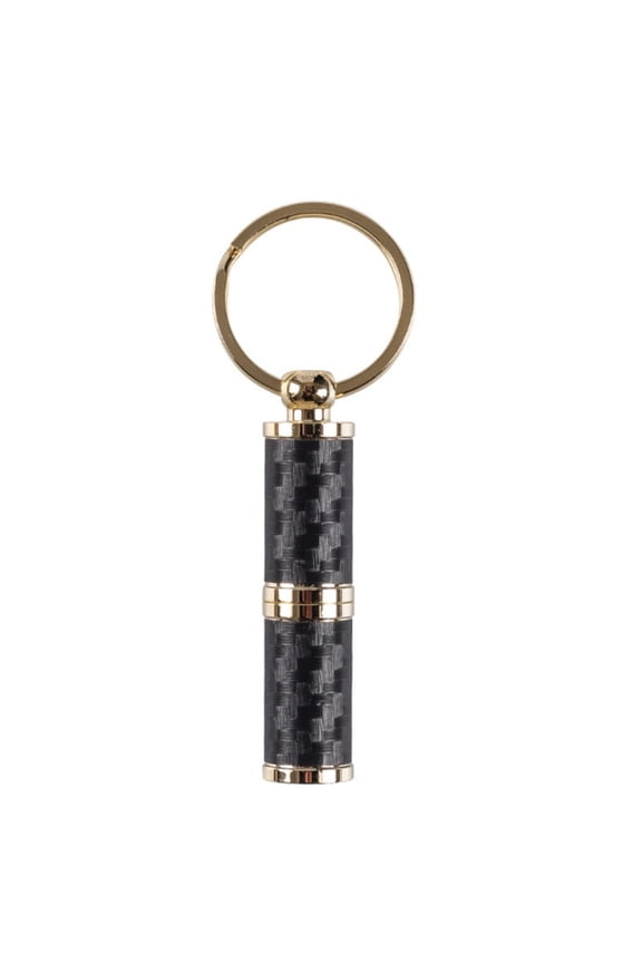 Portable Stainless Steel Punch Cutter Tool Keychain, Compact Precision Hole Punch Accessory with Wood Grain Finish