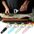 thumbnail image 1 of Portable Stainless Steel Scale Scraper – Multipurpose Household Fish Scaler Remover Tool with Non-Slip Handle, 1 of 6