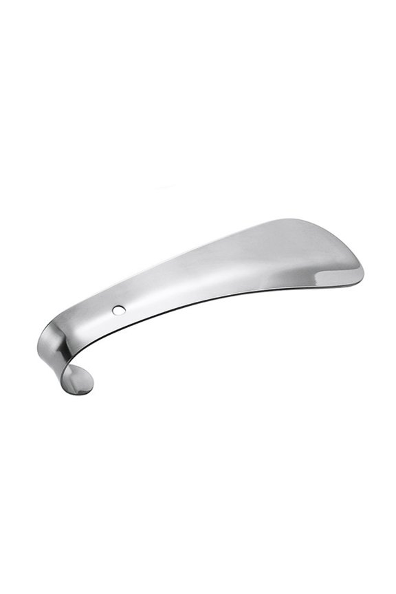 Portable Stainless Steel Shoe Horn - Ergonomic Metal Lifter Helper for Sneakers & Dress Shoes, 45g