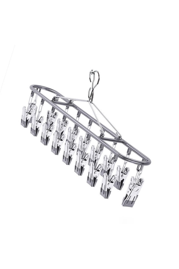 Portable Stainless Steel Sock Dryer With 20 Rustproof Clips For Travel Camping Use