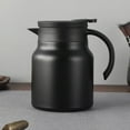 thumbnail image 1 of Portable Stainless Steel Tea Kettle Double Layer 316 Stainless Steel 800ml With Infuser Filter Water Pot For Home Kitchen Camping Black, 1 of 7