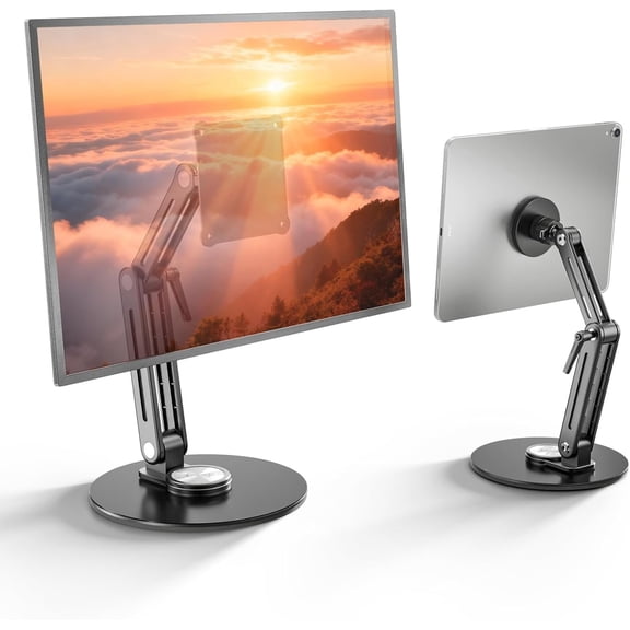 Portable Stand 15.6" - up to 16" 18.5" 22 inch Tablet Holder for iPad VESA Mount 75mm for Desk Adjustable Foldable 360? Swivel