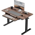 thumbnail image 1 of Portable Standing Desk Adjustable Height, Mobile Stand Up Desk for Walking Pad and Treadmill, Rolling Computer Table with Wheels, 31.5"x15.75" Height 28.7"-46.1", Black, 1 of 8