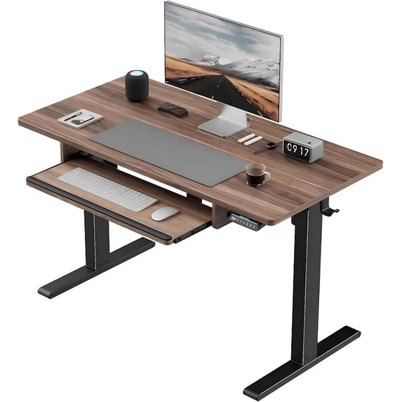 Portable Standing Desk Adjustable Height, Mobile Stand Up Desk for Walking Pad and Treadmill, Rolling Computer Table with Wheels, 31.5"x15.75" Height 28.7"-46.1", Black