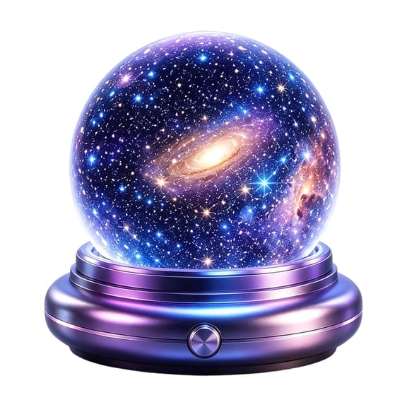 Portable Star Galaxy Crystal Ball Projector, LED Star Ceiling Projector for Bedroom, Romantic Nebula Night Light Decor for Home Holiday Gift