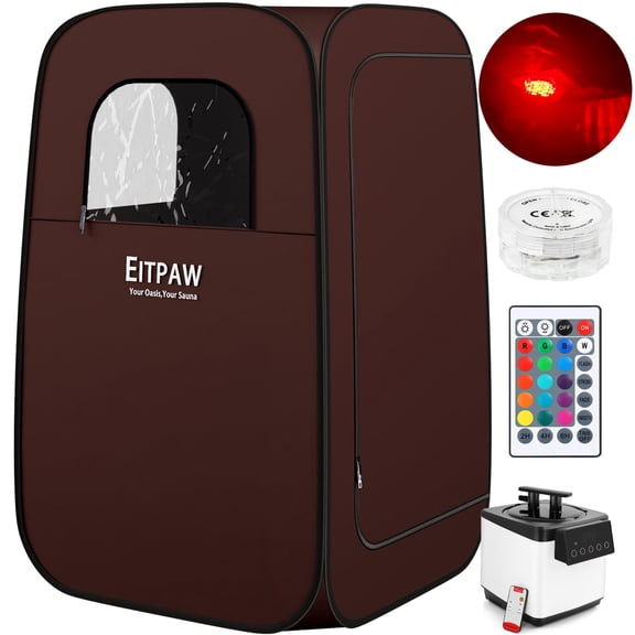 Portable Steam Sauna, Pop up Sauna Tent, Personal Sauna w/ Foldable Chair for Home
