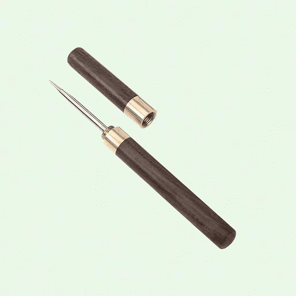 Portable Steel Ice Pick with Wooden Handle, 6.7-Inch, Ideal for Home, Restaurants, and Bars, Black