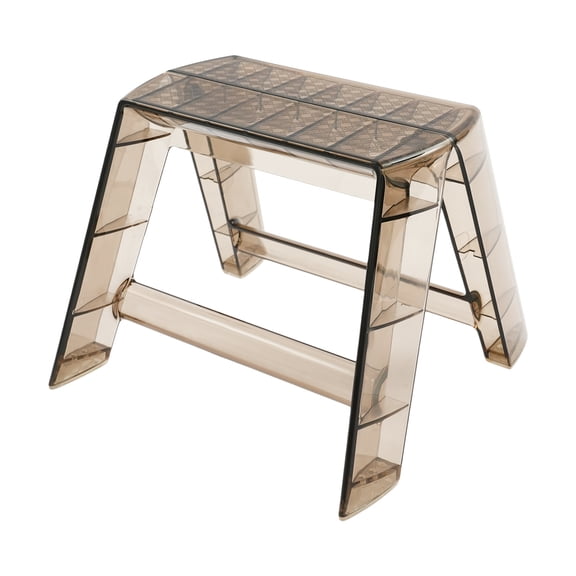 Portable Step Ladder, Step Stool for Adults, Clear Stool for Indoor Outdoor Library Kitchen (15.4*15.35*11.6in)