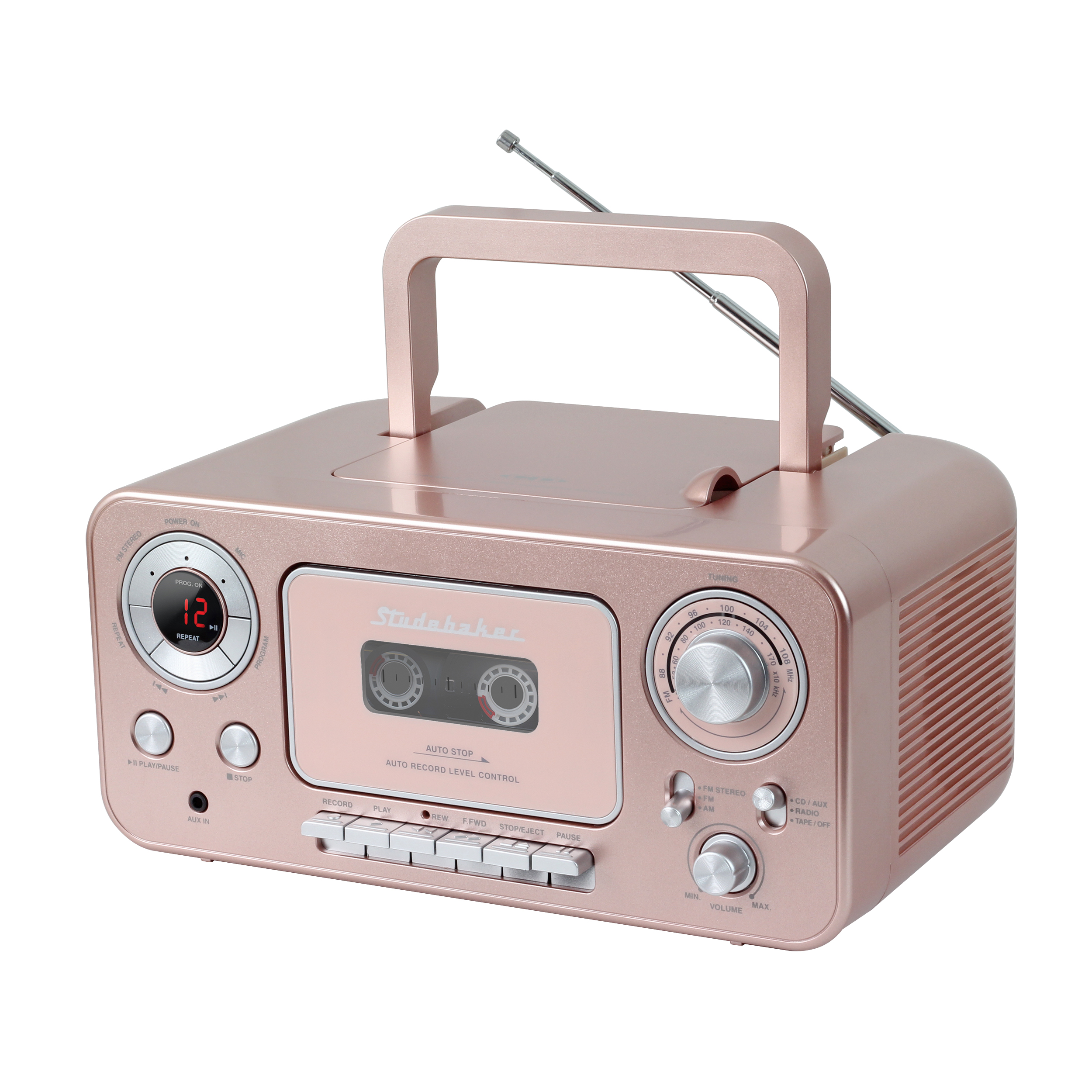 Portable Stereo CD Player with AM/FM Radio and Cassette Player/Recorder - image 1 of 4