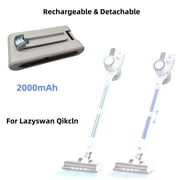 2000 mAh Rechargeable & Detachable Stick Vacuum Cleaner Battery Replacement For Lazyswan Qikcln