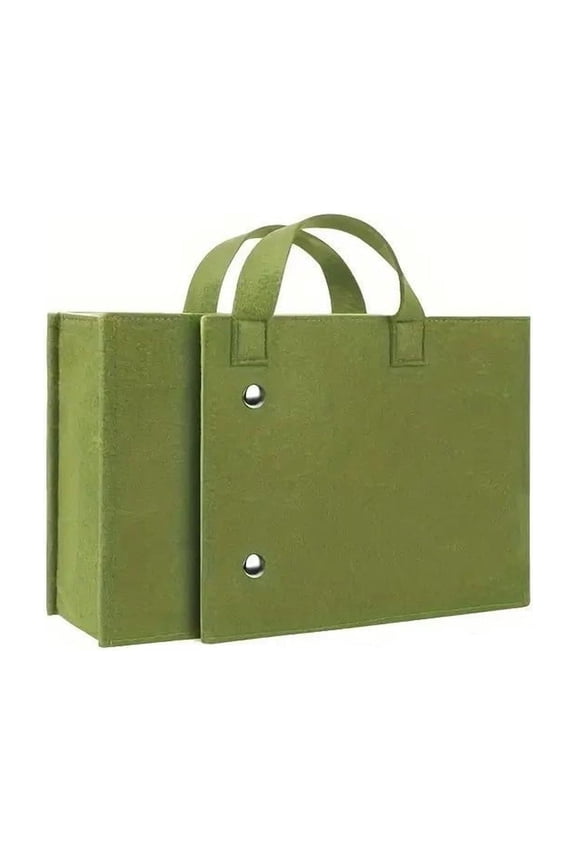 Portable Storage Bag, 7.8 x 11.4in Foldable Backpack, Travel Briefcase Laptop Bag, Lightweight and Durables, Convenient for Daily Use(Green)