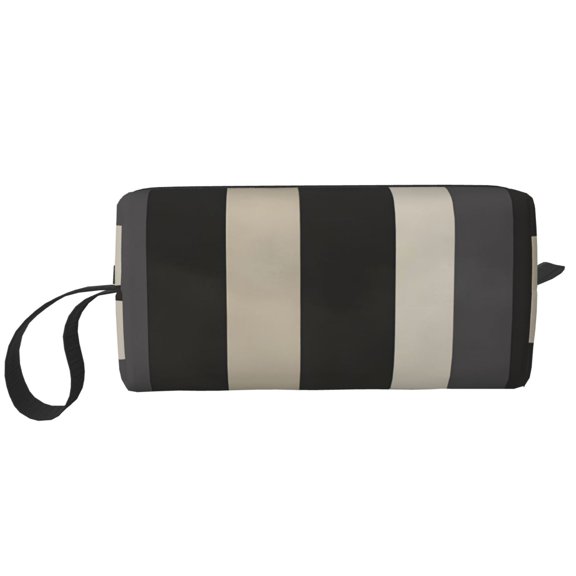 Portable Storage Bag 7.93.52.4in Simple Design Convenient Storage And Finishing Bag Light Body Can Be Used As A Cosmetic Bag Storage Bag Pale Violet Grey Stripe_2